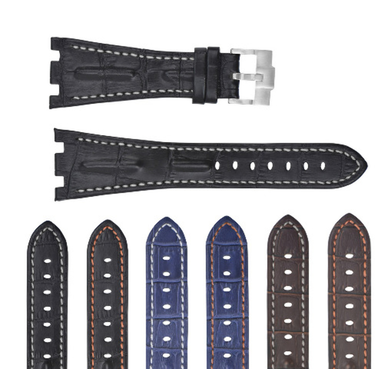 28MM LEATHER WATCH STRAP BAND FOR AP 42MM AUDEMARS PIGUET ROO ROYAL OAK