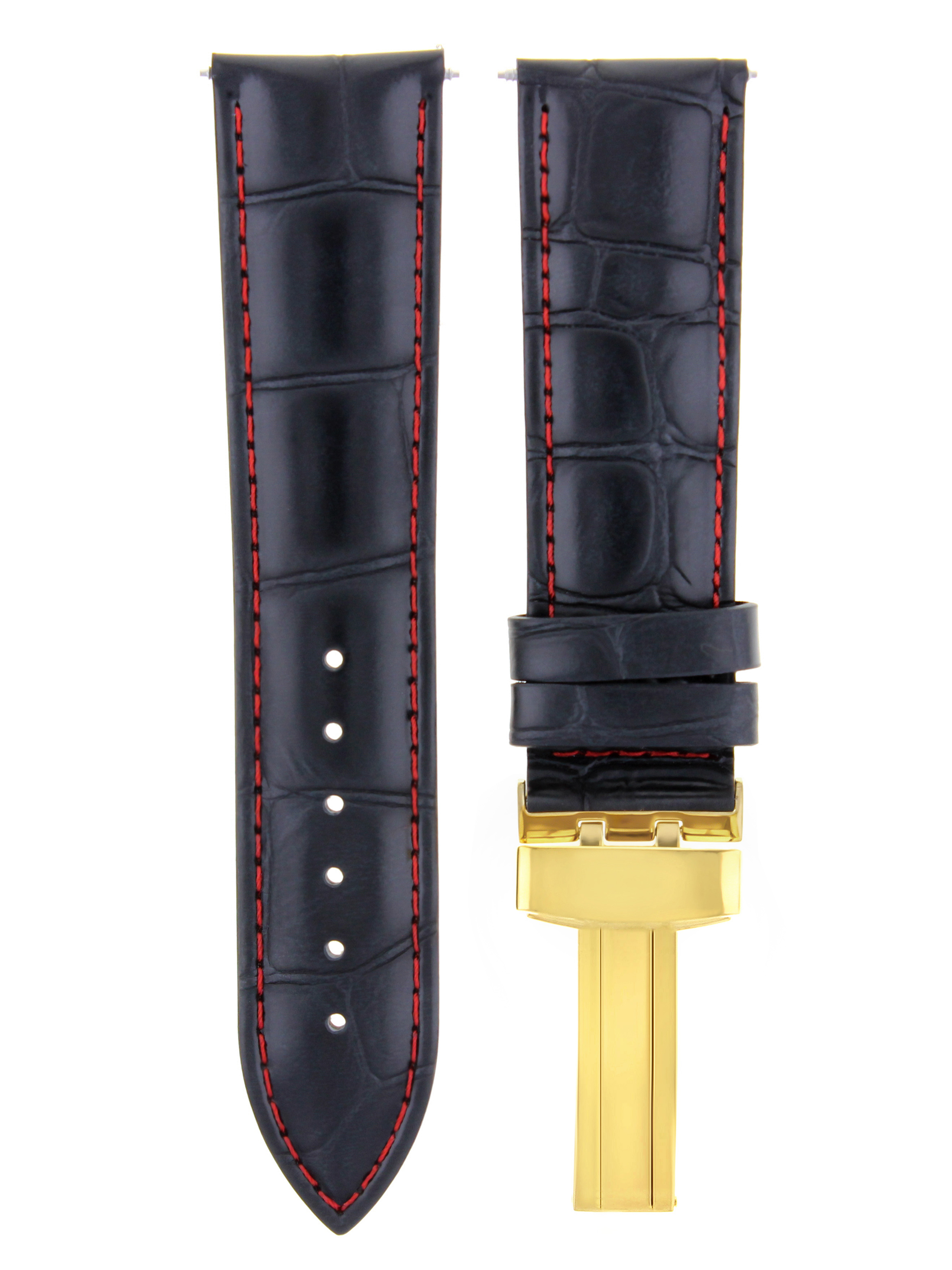 1724MM LEATHER WATCH BAND STRAP DEPLOYMENT CLASP FOR TUDOR 1