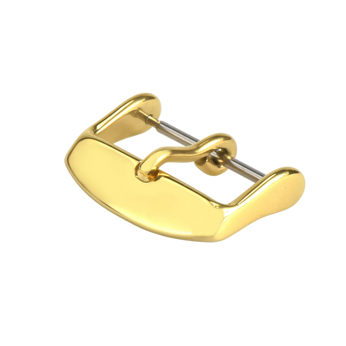 26MM GOLD COLOR WATCH BUCKLE CLASP PIN STYLE LEATHER RUBBER WATCH BAND