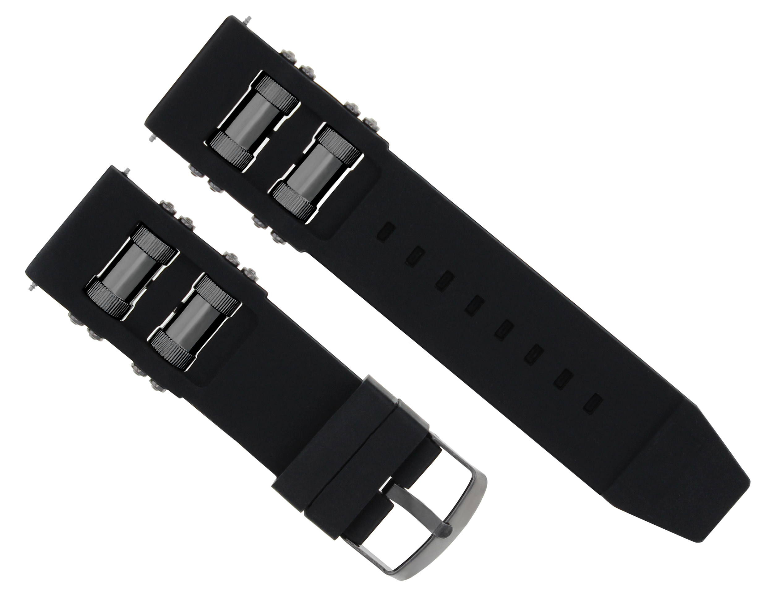 26MM RUBBER WATCH BAND STRAP FOR MENS MICHAEL KORS WATCH BLACK