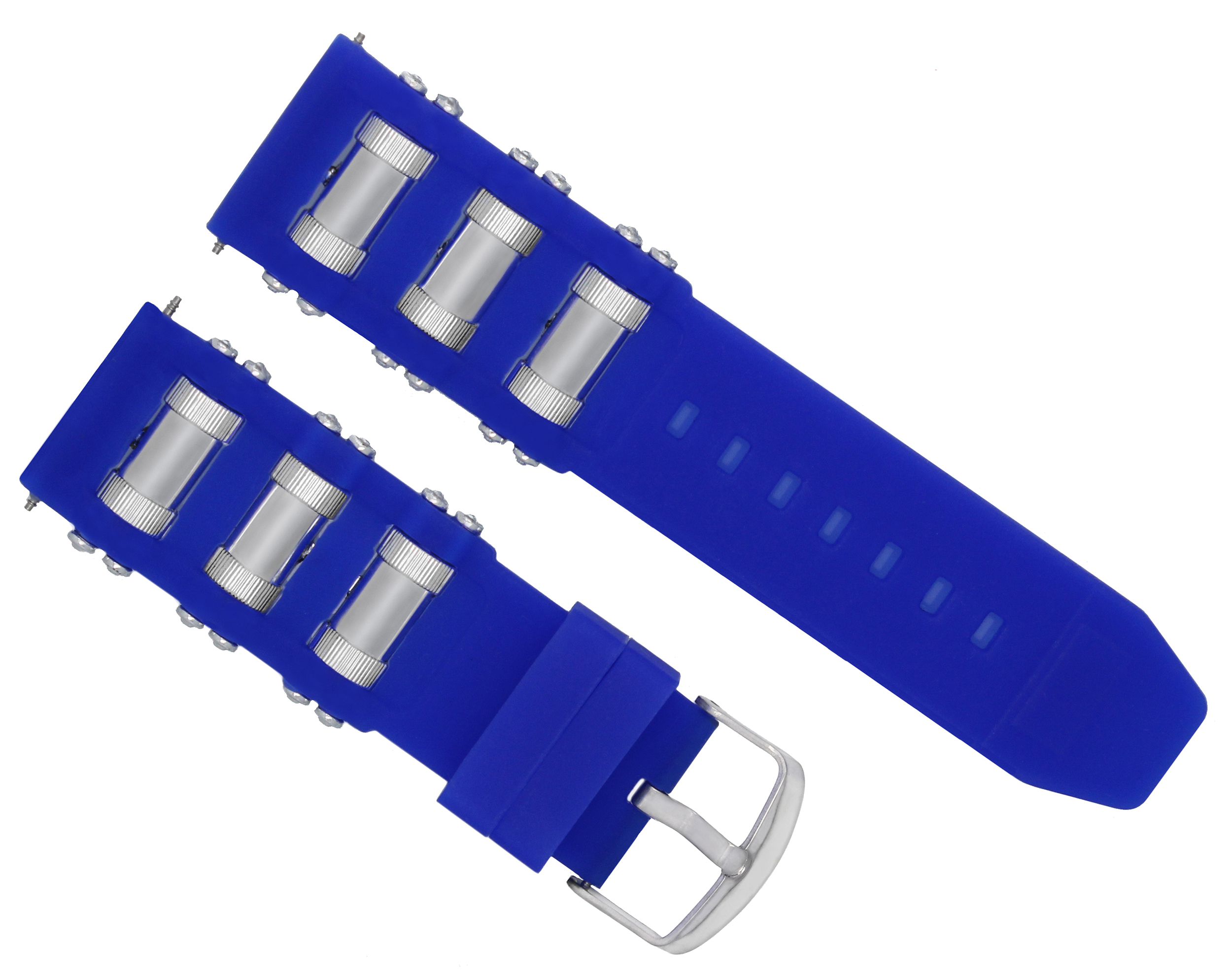 26MM RUBBER WATCH BAND STRAP FOR MENS MICHEAL KORS DIVER WATCH BLUE