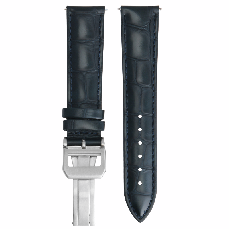 20MM LEATHER WATCH BAND STRAP FOR IWC PILOT PORTUGUES DEPLOYMENT CLASP