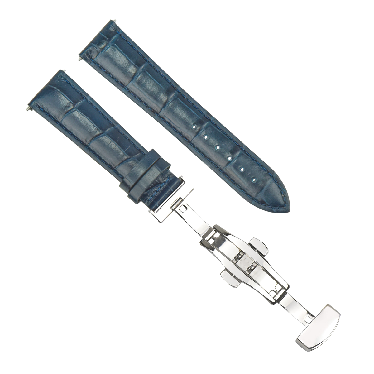 21MM LEATHER WATCH BAND STRAP FOR IWC PILOT PORTUGESE + DEPLOYMENT