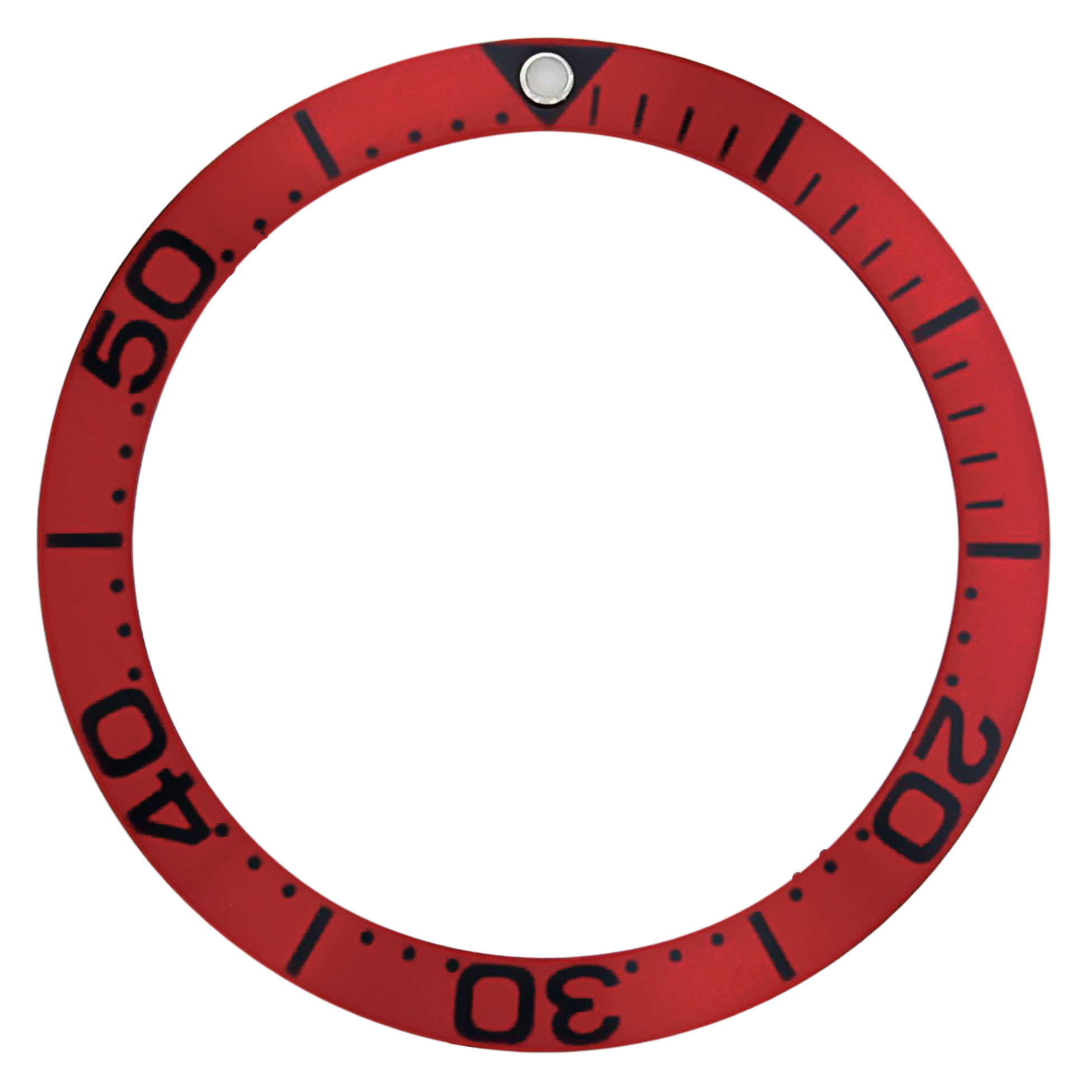 REPLACEMENT BEZEL INSERT RED WITH W/LARGE BLACK NUMBERS 38.10MM X 30