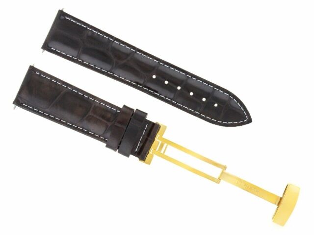 Genuine Tissot PR 100 Men's 19mm Black Leather Watch Band – T600031360 (Fits Model T049417)
