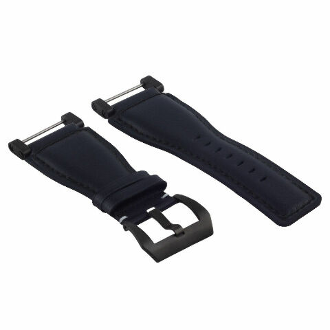 24MM FOR SUUNTO CORE REPLACEMENT SMOOTH LEATHER WATCH BAND STRAP + BLACK PVD ADA - Picture 11 of 81
