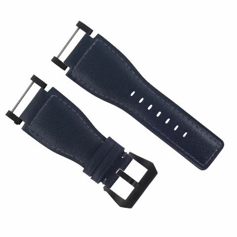 24MM FOR SUUNTO CORE REPLACEMENT SMOOTH LEATHER WATCH BAND STRAP + BLACK PVD ADA - Picture 21 of 81
