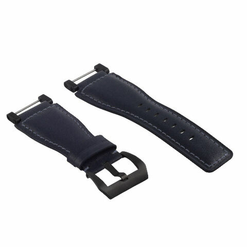 24MM FOR SUUNTO CORE REPLACEMENT SMOOTH LEATHER WATCH BAND STRAP + BLACK PVD ADA - Picture 22 of 81