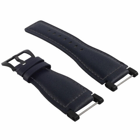 24MM FOR SUUNTO CORE REPLACEMENT SMOOTH LEATHER WATCH BAND STRAP + BLACK PVD ADA - Picture 19 of 81