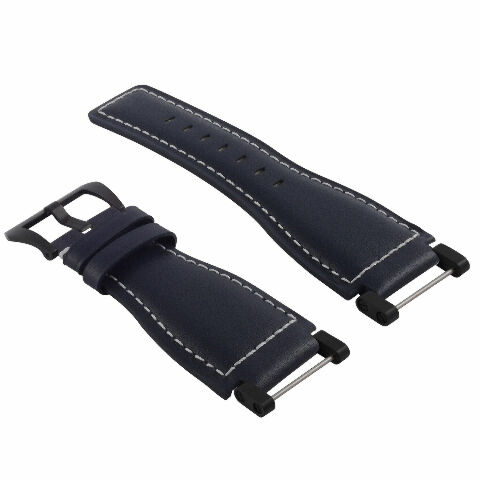 24MM FOR SUUNTO CORE REPLACEMENT SMOOTH LEATHER WATCH BAND STRAP + BLACK PVD ADA - Picture 28 of 81