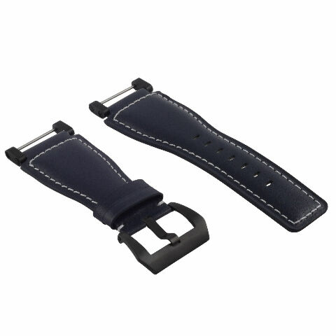 24MM FOR SUUNTO CORE REPLACEMENT SMOOTH LEATHER WATCH BAND STRAP + BLACK PVD ADA - Picture 25 of 81