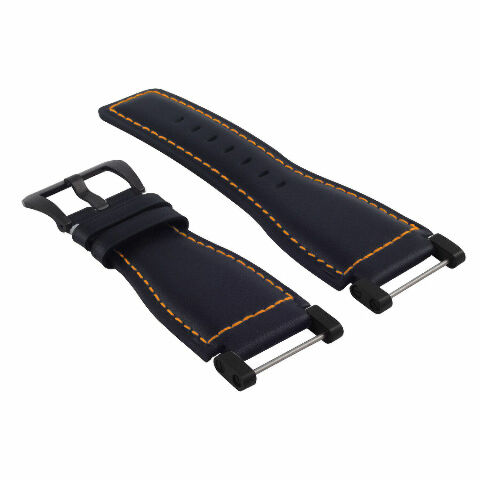 24MM FOR SUUNTO CORE REPLACEMENT SMOOTH LEATHER WATCH BAND STRAP + BLACK PVD ADA - Picture 30 of 81