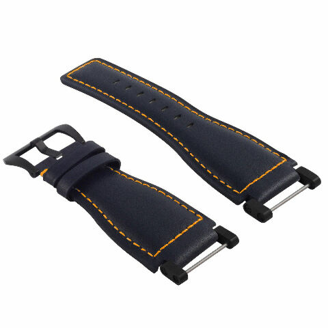 24MM FOR SUUNTO CORE REPLACEMENT SMOOTH LEATHER WATCH BAND STRAP + BLACK PVD ADA - Picture 36 of 81