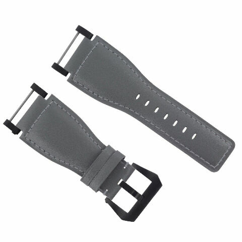 24MM FOR SUUNTO CORE REPLACEMENT SMOOTH LEATHER WATCH BAND STRAP + BLACK PVD ADA - Picture 45 of 81