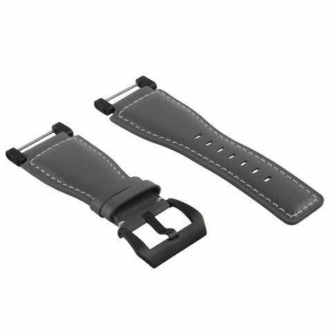 24MM FOR SUUNTO CORE REPLACEMENT SMOOTH LEATHER WATCH BAND STRAP + BLACK PVD ADA - Picture 50 of 81