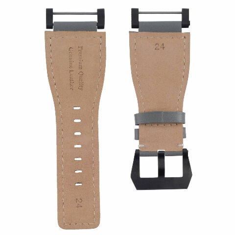 24MM FOR SUUNTO CORE REPLACEMENT SMOOTH LEATHER WATCH BAND STRAP + BLACK PVD ADA - Picture 52 of 81