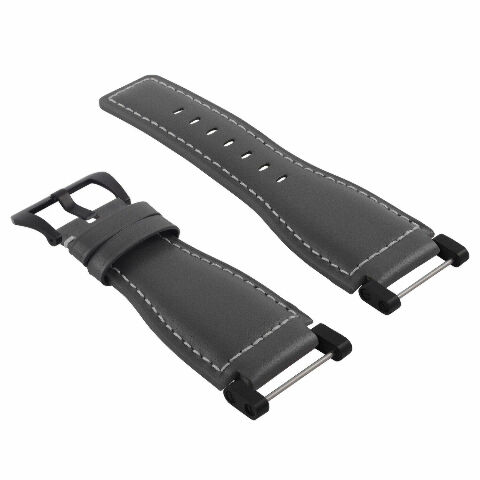 24MM FOR SUUNTO CORE REPLACEMENT SMOOTH LEATHER WATCH BAND STRAP + BLACK PVD ADA - Picture 48 of 81