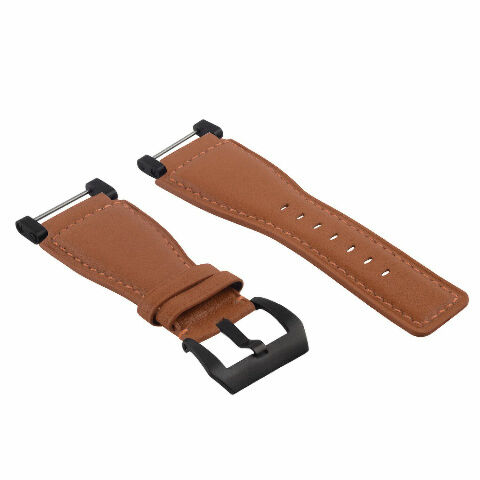 24MM FOR SUUNTO CORE REPLACEMENT SMOOTH LEATHER WATCH BAND STRAP + BLACK PVD ADA - Picture 55 of 81