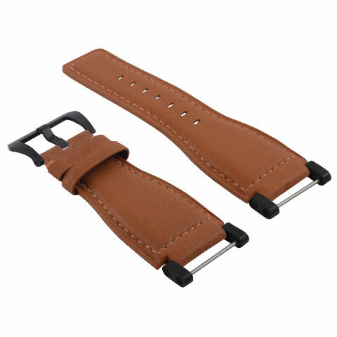 24MM FOR SUUNTO CORE REPLACEMENT SMOOTH LEATHER WATCH BAND STRAP + BLACK PVD ADA - Picture 56 of 81