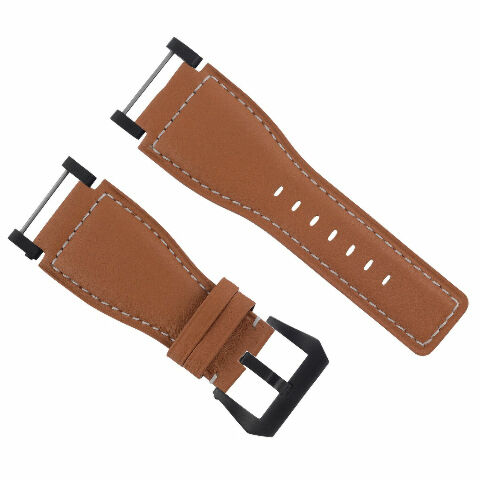24MM FOR SUUNTO CORE REPLACEMENT SMOOTH LEATHER WATCH BAND STRAP + BLACK PVD ADA - Picture 63 of 81