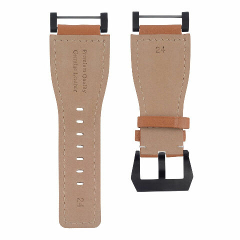 24MM FOR SUUNTO CORE REPLACEMENT SMOOTH LEATHER WATCH BAND STRAP + BLACK PVD ADA - Picture 64 of 81