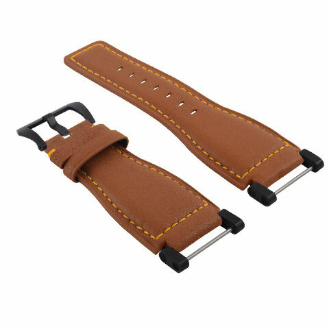 24MM FOR SUUNTO CORE REPLACEMENT SMOOTH LEATHER WATCH BAND STRAP + BLACK PVD ADA - Picture 65 of 81