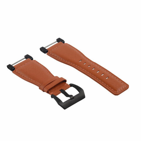 24MM FOR SUUNTO CORE REPLACEMENT SMOOTH LEATHER WATCH BAND STRAP + BLACK PVD ADA - Picture 73 of 81