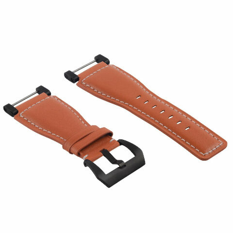 24MM FOR SUUNTO CORE REPLACEMENT SMOOTH LEATHER WATCH BAND STRAP + BLACK PVD ADA - Picture 79 of 81