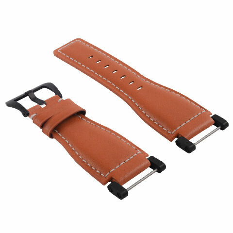 24MM FOR SUUNTO CORE REPLACEMENT SMOOTH LEATHER WATCH BAND STRAP + BLACK PVD ADA - Picture 80 of 81
