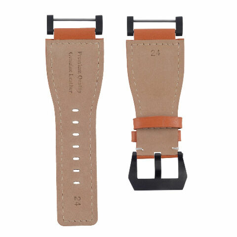 24MM FOR SUUNTO CORE REPLACEMENT SMOOTH LEATHER WATCH BAND STRAP + BLACK PVD ADA - Picture 81 of 81