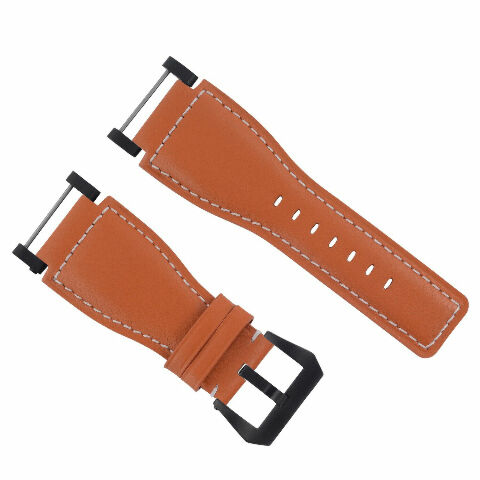 24MM FOR SUUNTO CORE REPLACEMENT SMOOTH LEATHER WATCH BAND STRAP + BLACK PVD ADA - Picture 77 of 81