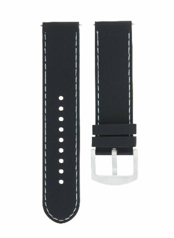 Black with white stitching