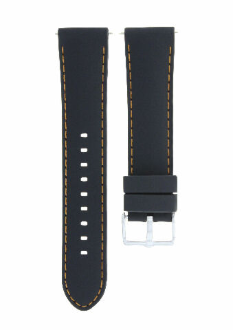 Black with orange stitching