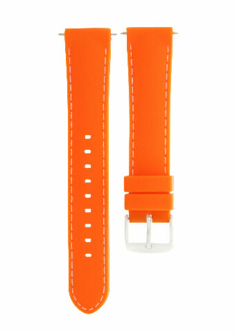 Orange with white stitching