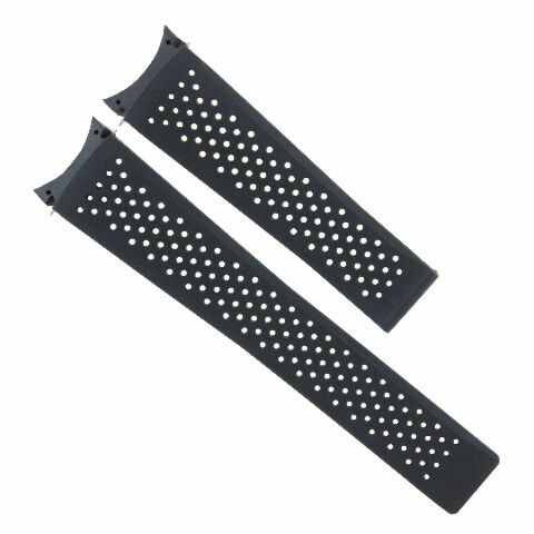 22MM SILICONE RUBBER STRAP BAND FOR TAG HEUER GRAND CARRERA CHRONOGRAPH PERFORAT - Picture 11 of 24