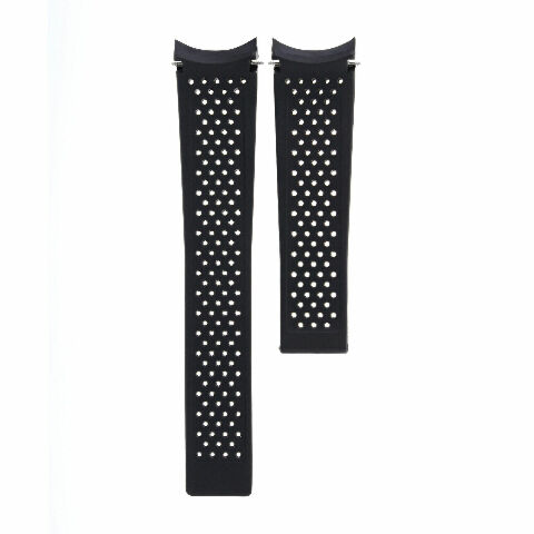 22MM SILICONE RUBBER STRAP BAND FOR TAG HEUER GRAND CARRERA CHRONOGRAPH PERFORAT - Picture 12 of 24