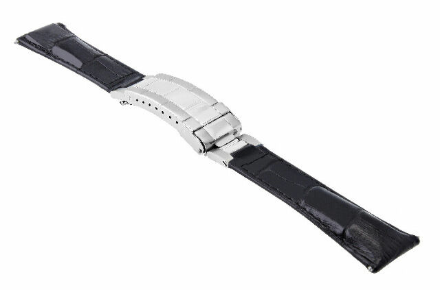20MM LEATHER WATCH BAND STRAP FOR ROLEX DATEJUST SUBMARINER GMT EXPLORER - Picture 9 of 30