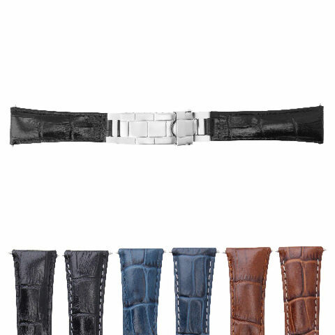 20MM LEATHER WATCH BAND STRAP FOR ROLEX DATEJUST SUBMARINER GMT EXPLORER - Picture 6 of 30