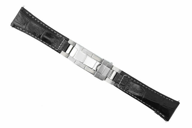 20MM LEATHER WATCH BAND STRAP FOR ROLEX DATEJUST SUBMARINER GMT EXPLORER - Picture 11 of 30