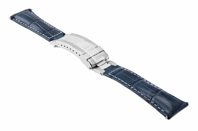 20MM LEATHER WATCH BAND STRAP FOR ROLEX DATEJUST SUBMARINER GMT EXPLORER - Picture 23 of 30