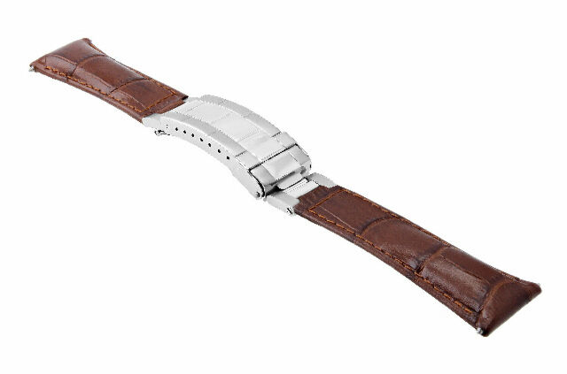 20MM LEATHER WATCH BAND STRAP FOR ROLEX DATEJUST SUBMARINER GMT EXPLORER - Picture 28 of 30