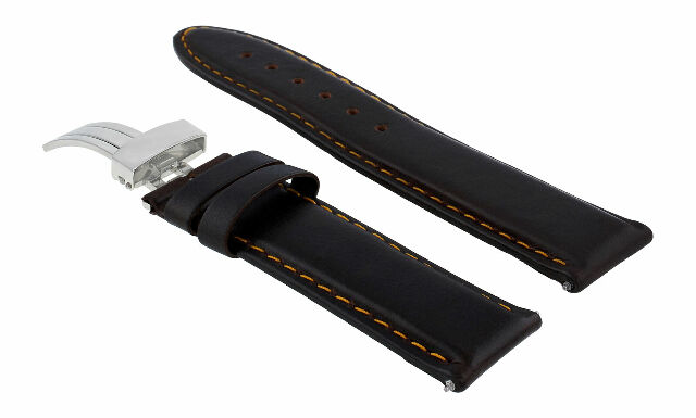 18-24MM LEATHER BAND SMOOTH STRAP CLASP FOR TISSOT PRC200 PRS200 - Picture 95 of 97
