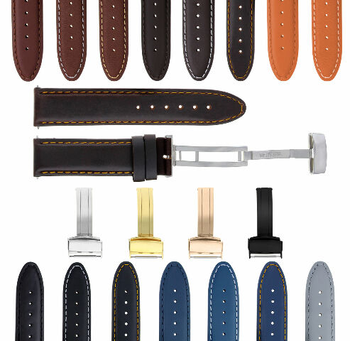 18-24MM LEATHER BAND SMOOTH STRAP CLASP FOR TISSOT PRC200 PRS200 - Picture 91 of 97