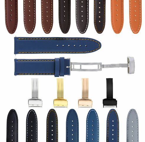 18-24MM LEATHER BAND SMOOTH STRAP CLASP FOR TISSOT PRC200 PRS200 - Picture 42 of 97