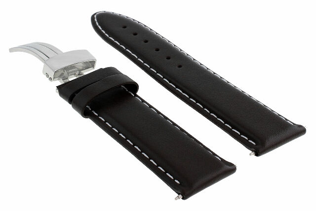 18-24MM LEATHER BAND SMOOTH STRAP CLASP FOR TISSOT PRC200 PRS200 - Picture 88 of 97