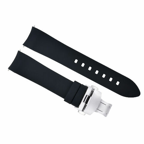 CURVED END SILICONE WATCH BAND RUBBER STRAP 18MM 19MM,20MM 21MM 22MM 24MM +CLASP - Picture 7 of 38