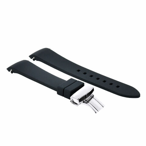 CURVED END SILICONE WATCH BAND RUBBER STRAP 18MM 19MM,20MM 21MM 22MM 24MM +CLASP - Picture 9 of 38