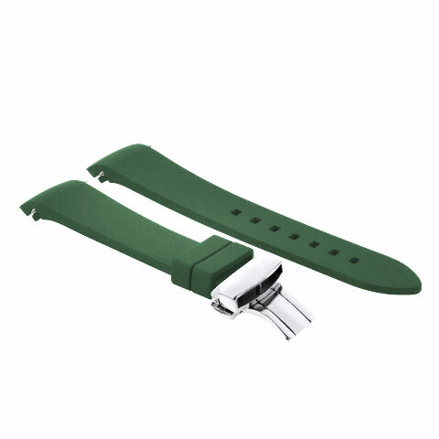 CURVED END SILICONE WATCH BAND RUBBER STRAP 18MM 19MM,20MM 21MM 22MM 24MM +CLASP - Picture 37 of 38
