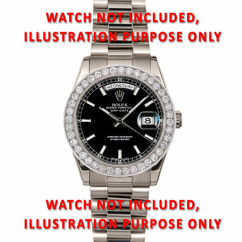 3CT Bead Set Diamond Bezel 14KY Compatible with Rolex 40mm Submariner, GMT Master 2, Daytona 並行輸入品 3ct Cushion Lab Grown Diamond Bezel Set Wedding Anniversary Ring