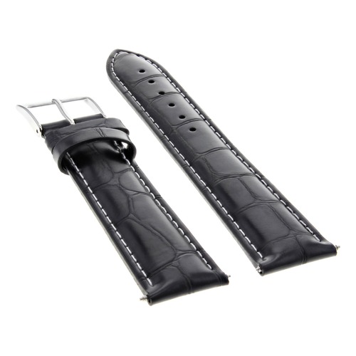 19mm 16mm Italian Leather Watch Band Strap For Rolex Cellini Black White Stitch Ewatchparts - 16mm Rolex Leather Watch Strap 19mm 16mm Italian Leather Watch Band Strap For Rolex Cellini Black White Stitch Ewatchparts - 16mm Rolex Leather Watch Strap